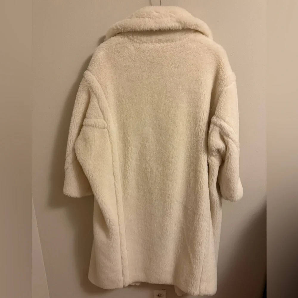 Max Mara Teddy Bear Icon Coat White- Size S - Picture 6 of 11